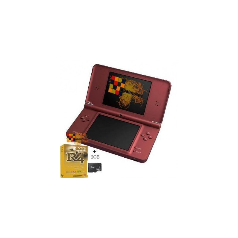Pack consola Nintendo DSi XL rojo vino + R4i Gold + Micro SD