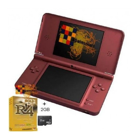 Pack consola Nintendo DSi XL rojo vino + R4i Gold + Micro SD
