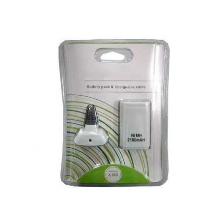 XBOX 360 carga y juega + bateria 3600 mah Blanco