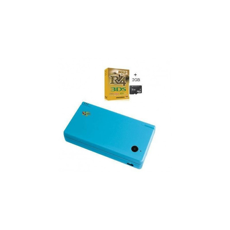 Pack consola Nintendo DSi azul cielo + R4i Gold + Micro SD 4