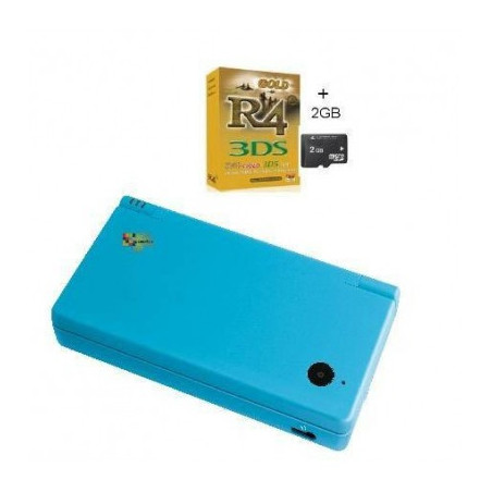 Pack consola Nintendo DSi azul cielo + R4i Gold + Micro SD 4