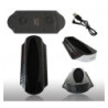 Soporte Vertical  negro y Ventilador para PS3 Slim