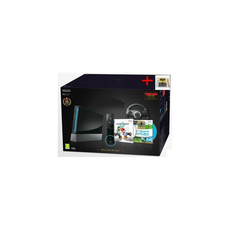 WII NEGRA+WODE+2JUEGOS+MOTION PLUS+WIIMOTE+NUNCHUCK