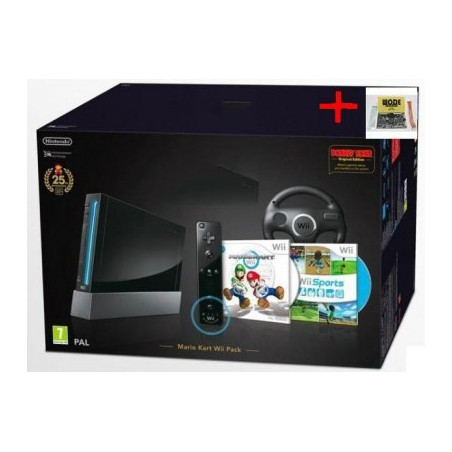 WII NEGRA+WODE+2JUEGOS+MOTION PLUS+WIIMOTE+NUNCHUCK