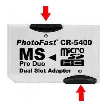 Adaptador DOBLE compatible Micro sd -Memory stick hasta 32 G