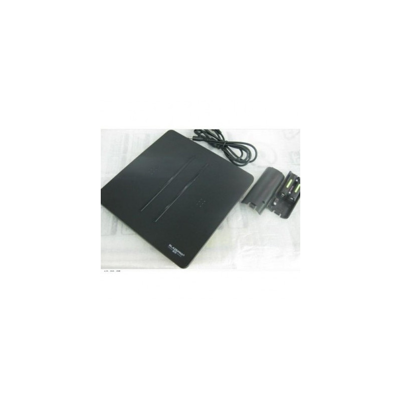Doble cargador por induccion + 2 baterias Wii negro