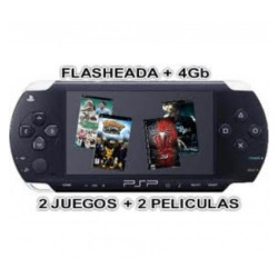 PSP SLIM FLASHEADA + 4GB + 2 JUEGOS + 2 PELIS (COMP PANDORA)