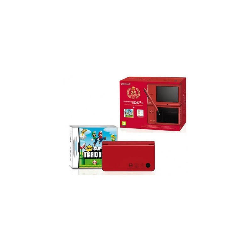 DSi XL Roja edición especial 25 aniversario + New Super Mari
