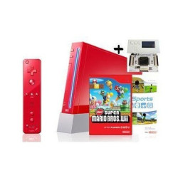 WII ROJA EDICION ESPECIAL SUPER MARIO+FLATMII FUSION